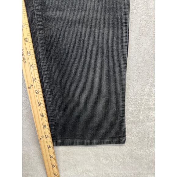 Lauren Ralph Lauren Pant‎ Womens 12 Black Y2K Corduroy Straight Leg Trouser VTG - Picture 9 of 12